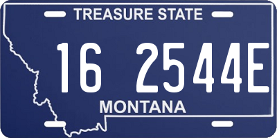 MT license plate 162544E