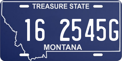 MT license plate 162545G
