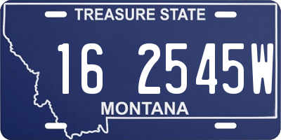 MT license plate 162545W