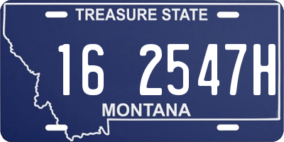 MT license plate 162547H