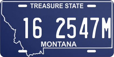 MT license plate 162547M