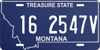 MT license plate 162547V
