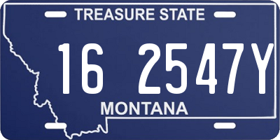 MT license plate 162547Y