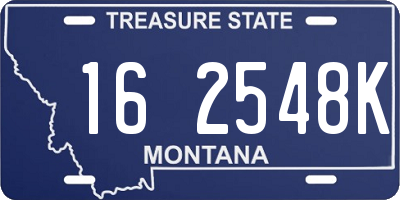 MT license plate 162548K