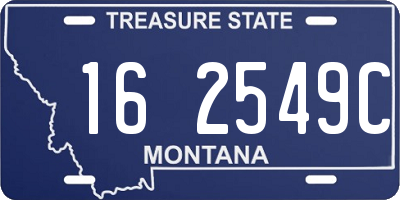 MT license plate 162549C
