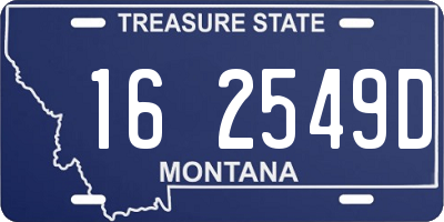 MT license plate 162549D