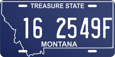 MT license plate 162549F