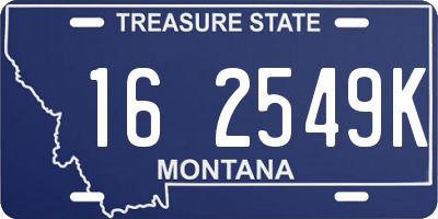 MT license plate 162549K