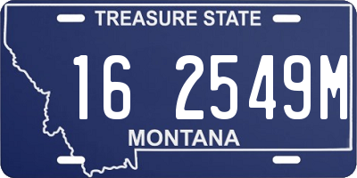 MT license plate 162549M