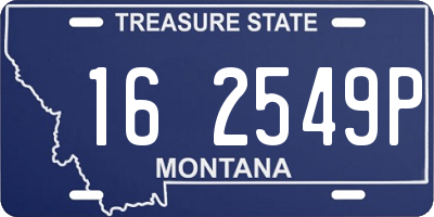 MT license plate 162549P