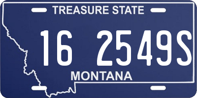MT license plate 162549S