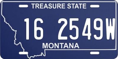 MT license plate 162549W