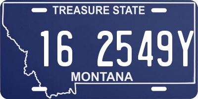 MT license plate 162549Y