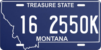 MT license plate 162550K