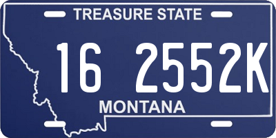 MT license plate 162552K