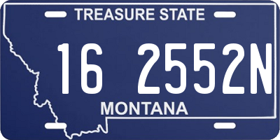 MT license plate 162552N