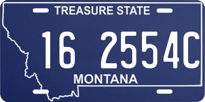 MT license plate 162554C