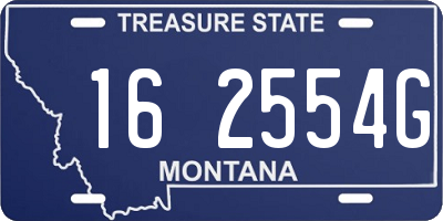 MT license plate 162554G