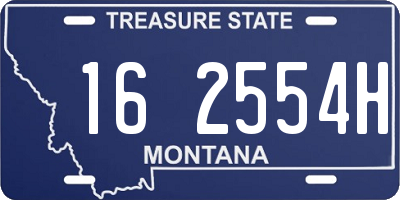 MT license plate 162554H