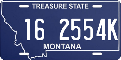 MT license plate 162554K