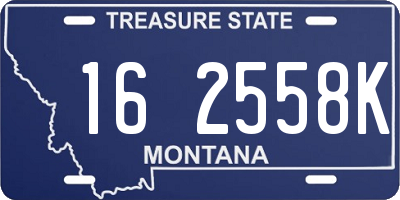 MT license plate 162558K