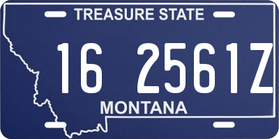 MT license plate 162561Z