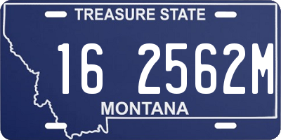 MT license plate 162562M
