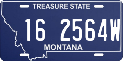 MT license plate 162564W