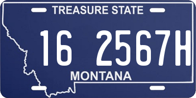 MT license plate 162567H