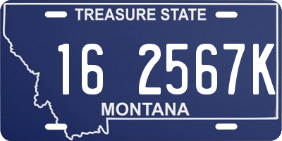 MT license plate 162567K