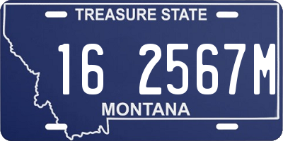 MT license plate 162567M