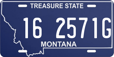 MT license plate 162571G