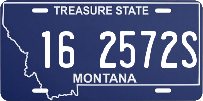 MT license plate 162572S