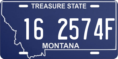MT license plate 162574F