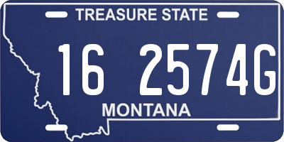 MT license plate 162574G