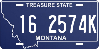 MT license plate 162574K