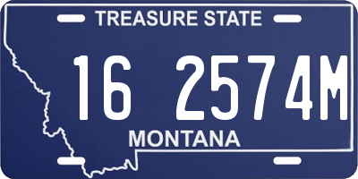 MT license plate 162574M