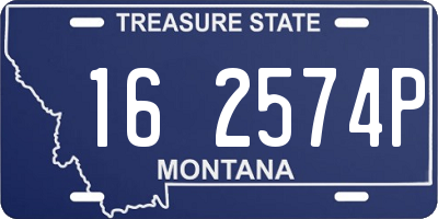 MT license plate 162574P