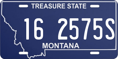 MT license plate 162575S