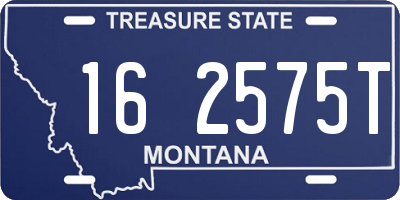 MT license plate 162575T