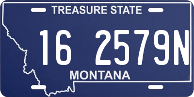 MT license plate 162579N