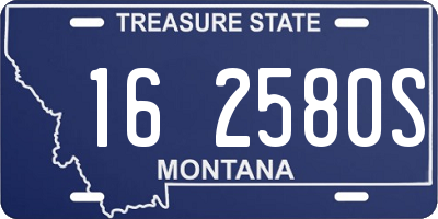 MT license plate 162580S
