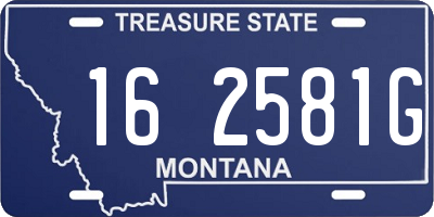 MT license plate 162581G
