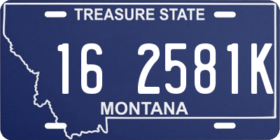 MT license plate 162581K