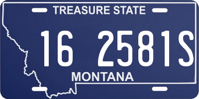 MT license plate 162581S