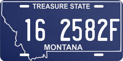 MT license plate 162582F