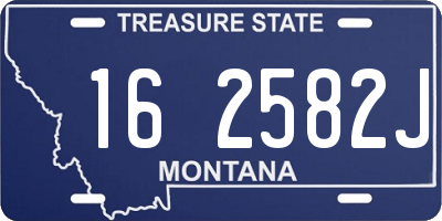 MT license plate 162582J