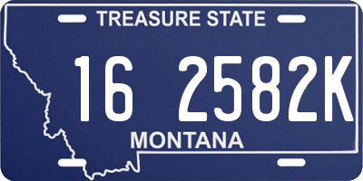 MT license plate 162582K