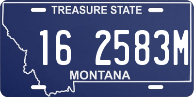 MT license plate 162583M