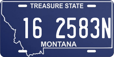 MT license plate 162583N